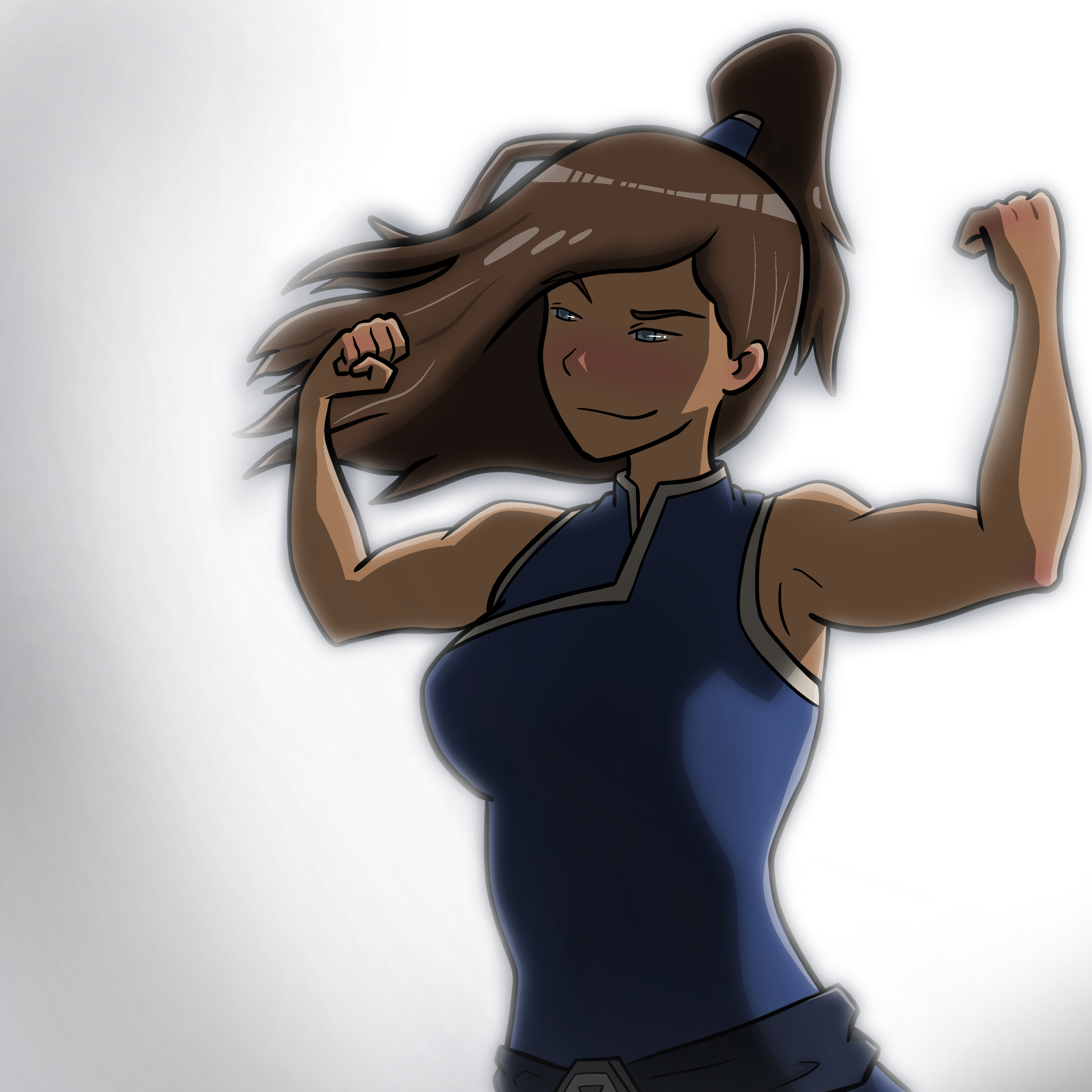 Avatar Korra in T pose flex